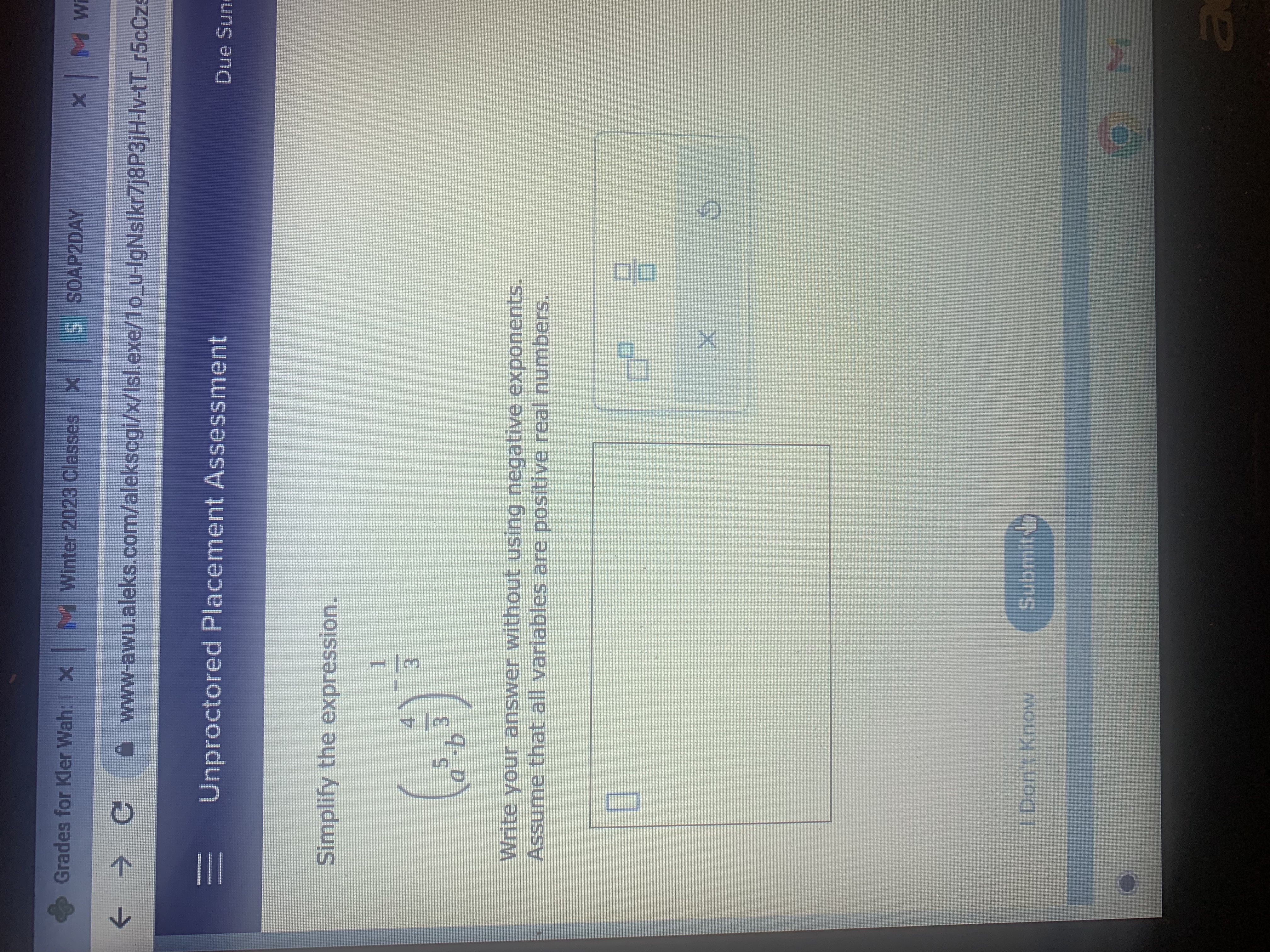 Grades for Kler Wah: ( X Winter X MW