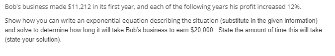 Bob's business made $11,212 in its first