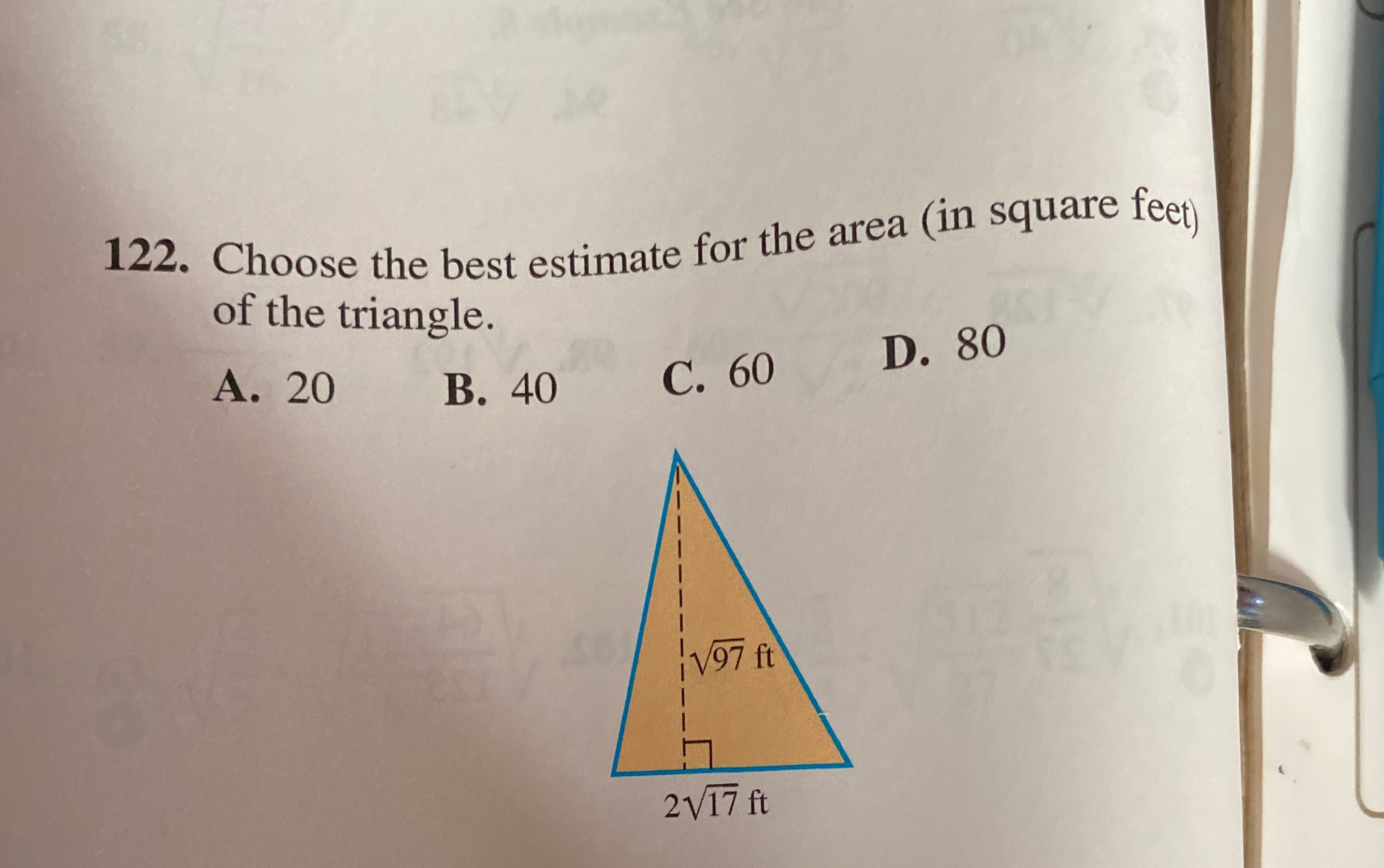 Answer please 122. Choose the best estimate for