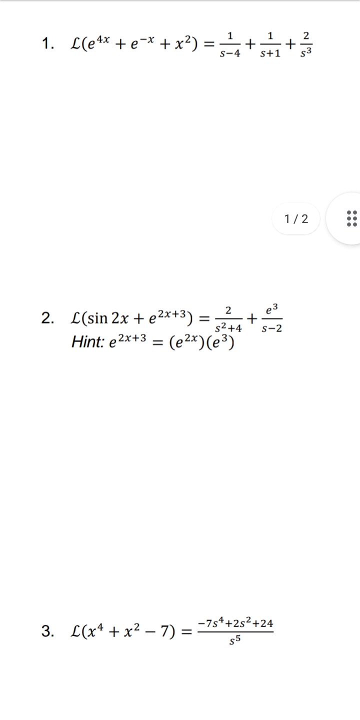 Differential Equations Topic: Laplace Transform