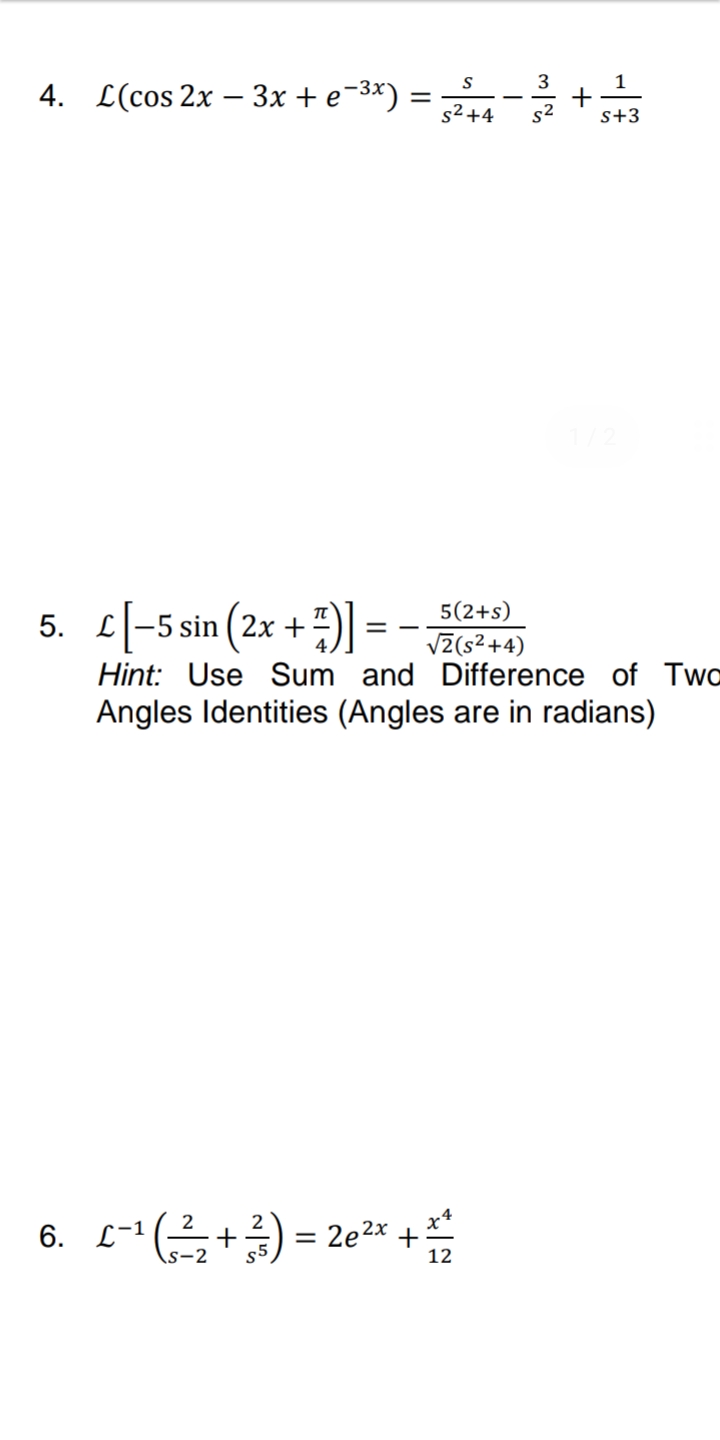 Differential Equations Topic: Laplace Transform