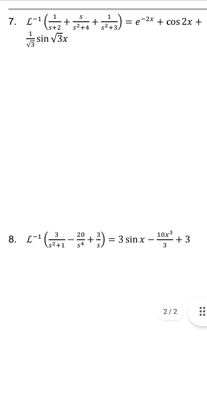 Differential Equations Topic: Laplace Transform