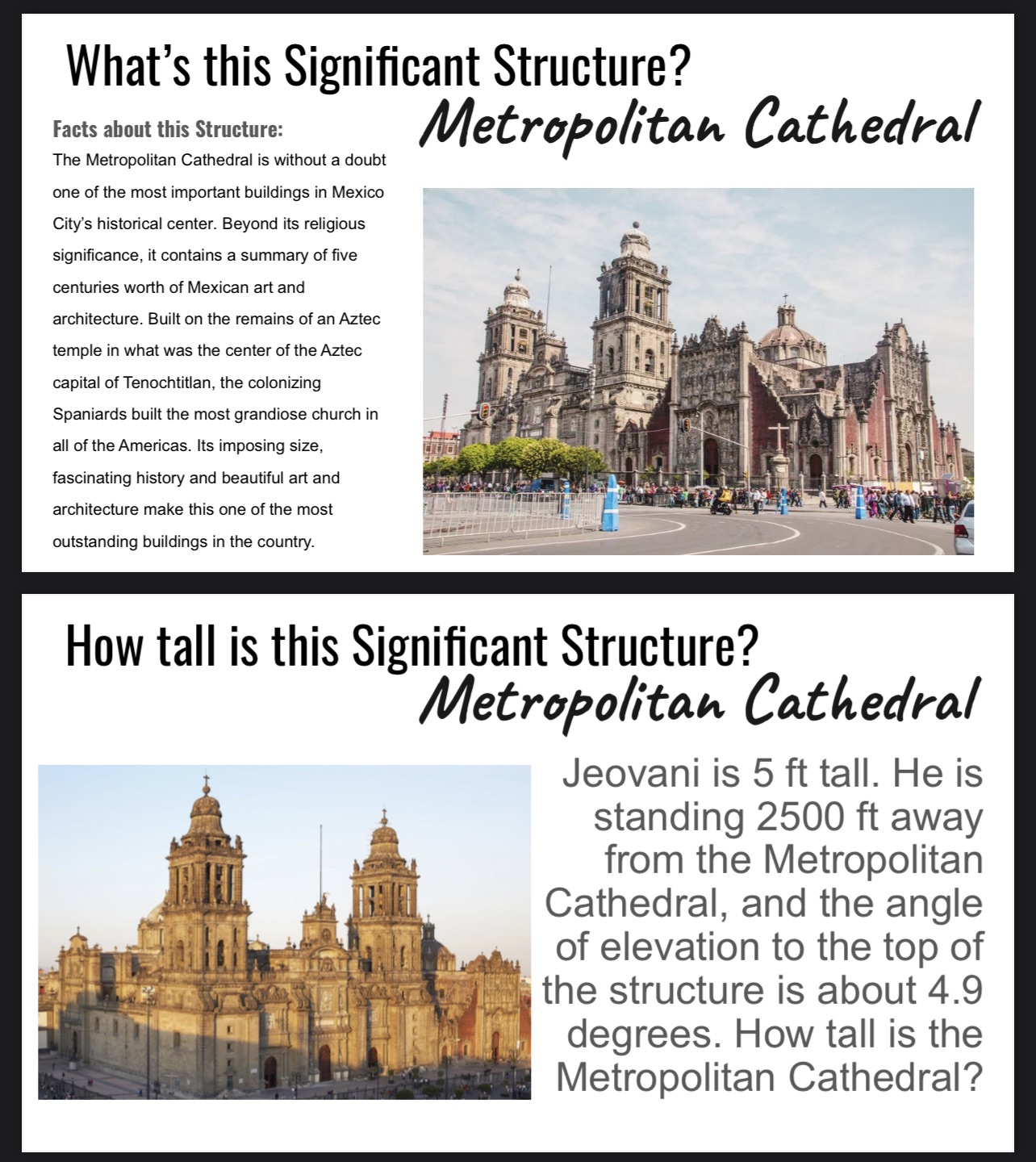 MCF3M- Significant Structures What's this