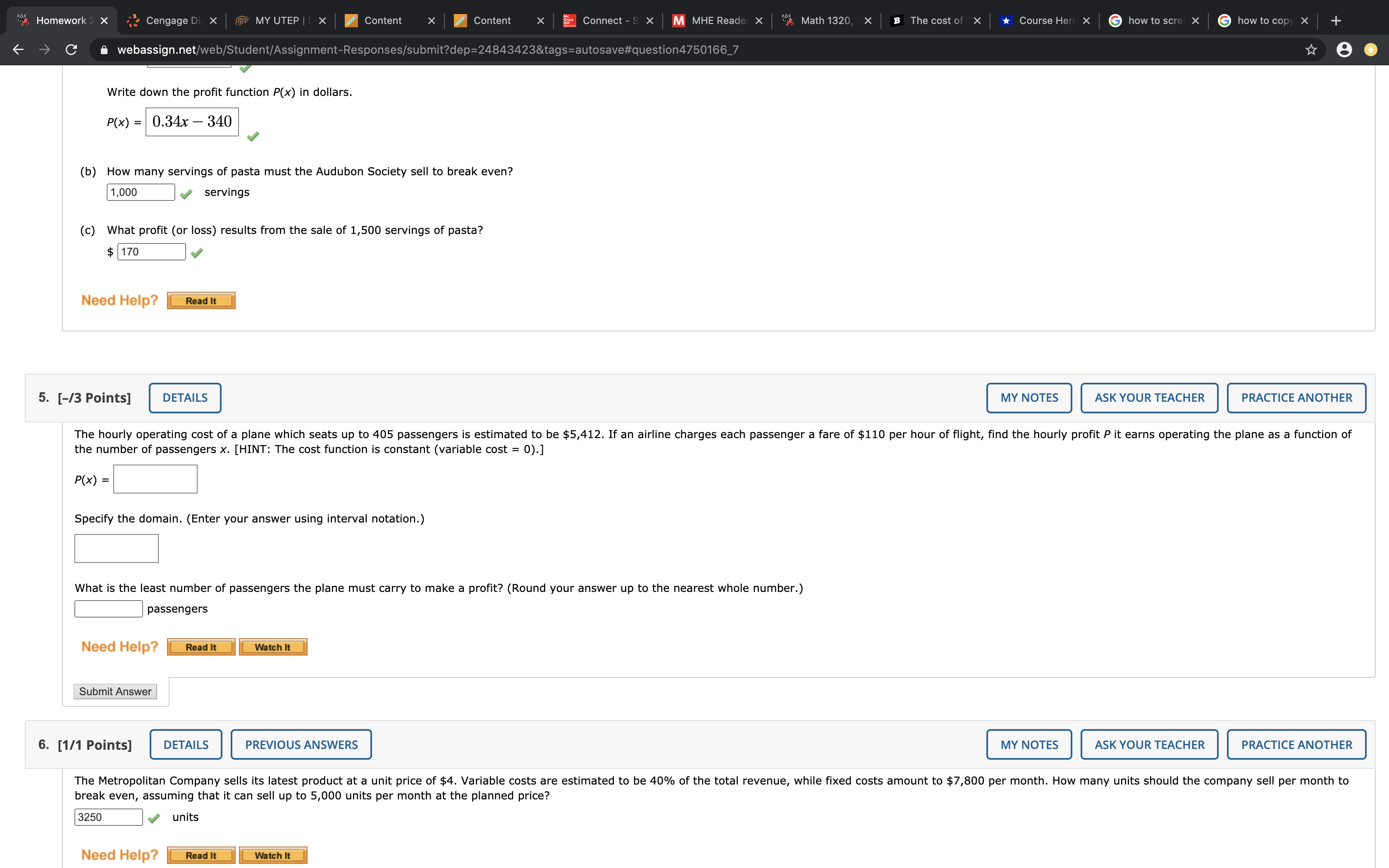 Hi could you please help me with number 5