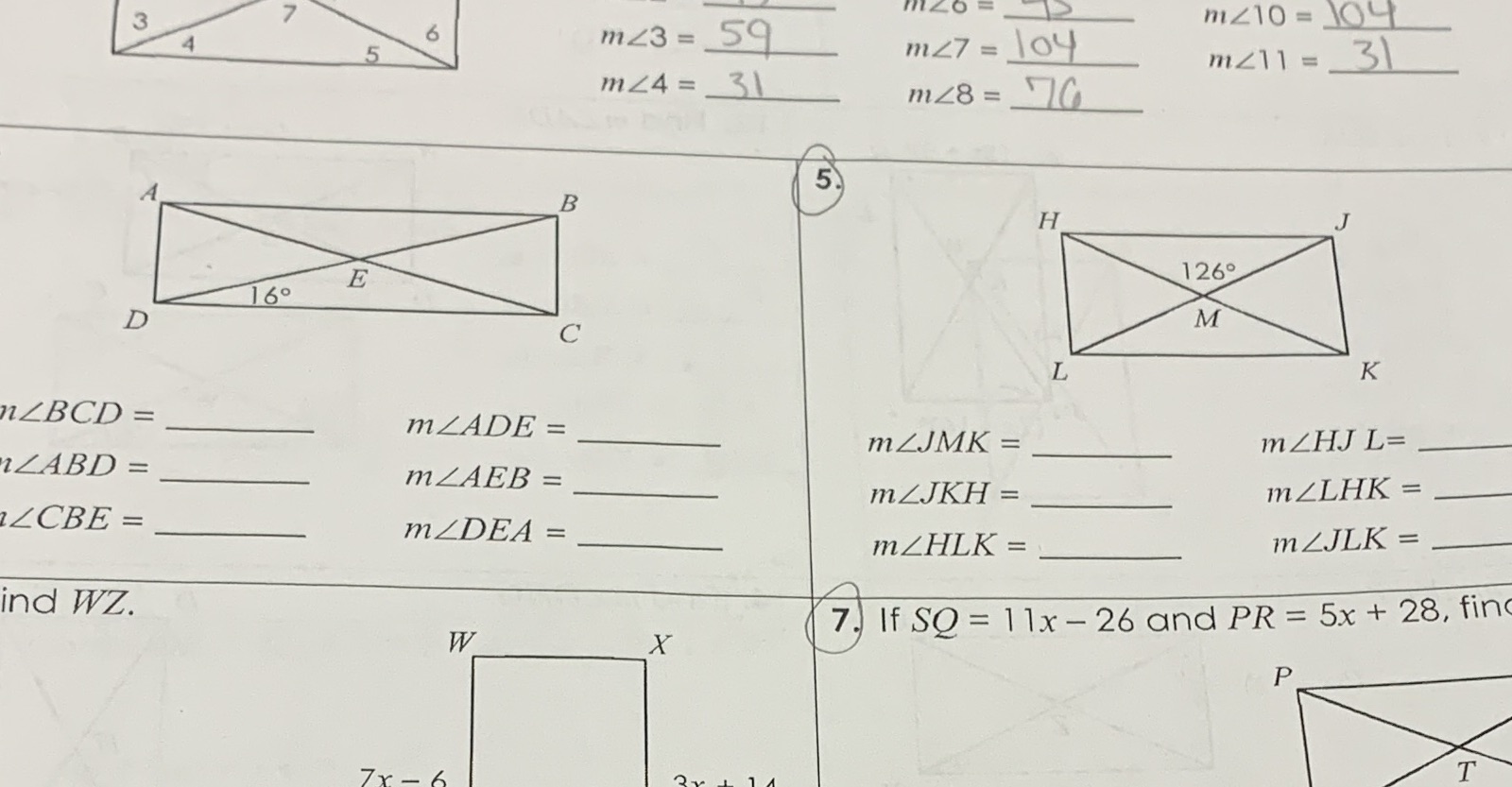 3 MIZO = 4 6 m43 = 59 m210 = 1041 5 m27 = 104