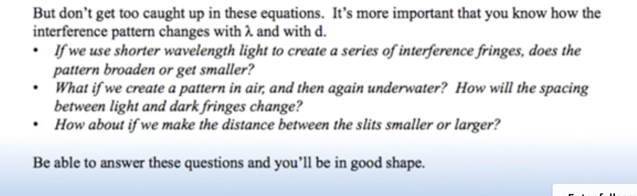 The following are questions to help us understand