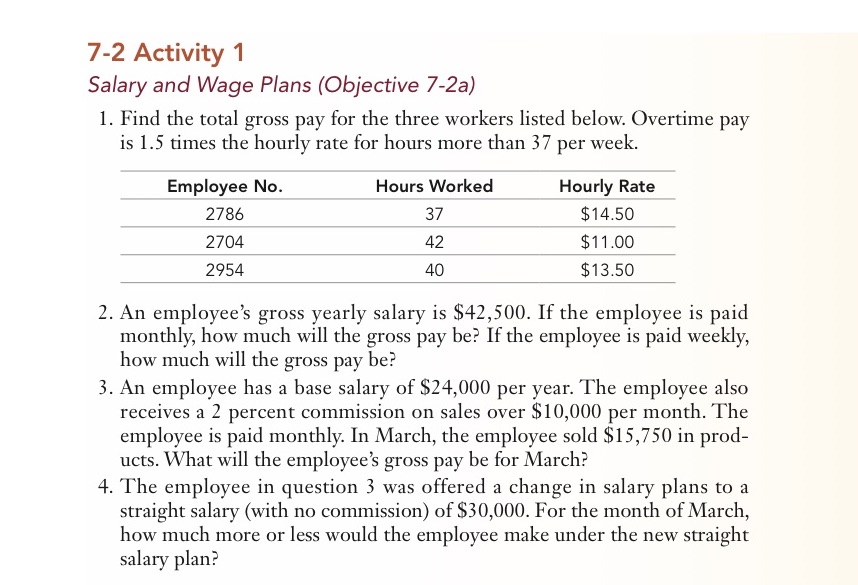 I need help completing this chart 7-2 Activity 1
