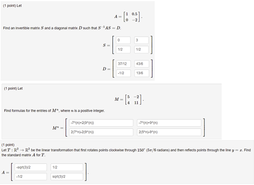 Hi I don't understand why my answers are wrong. \f