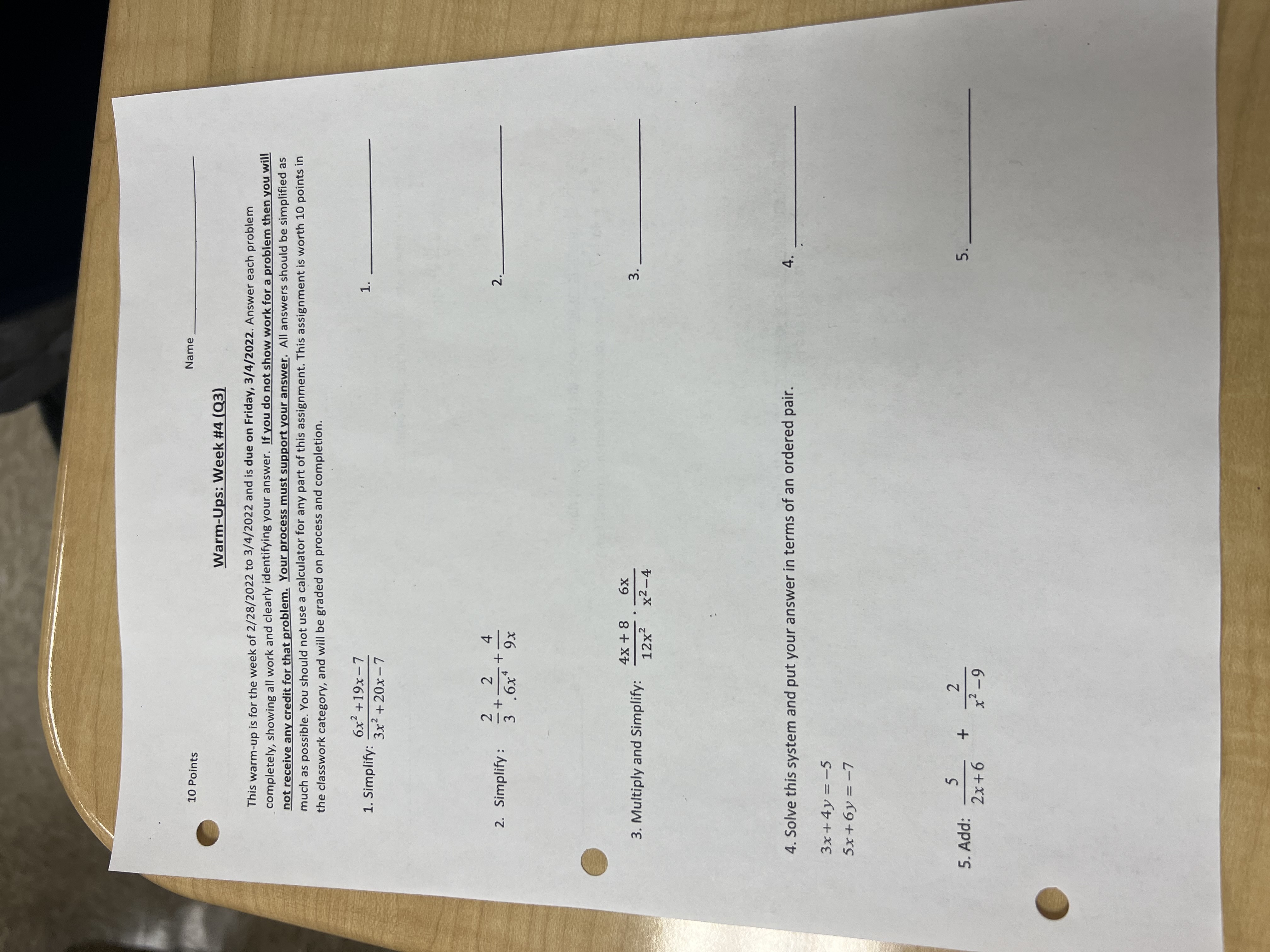 Please do questions/components 1-5 and show your