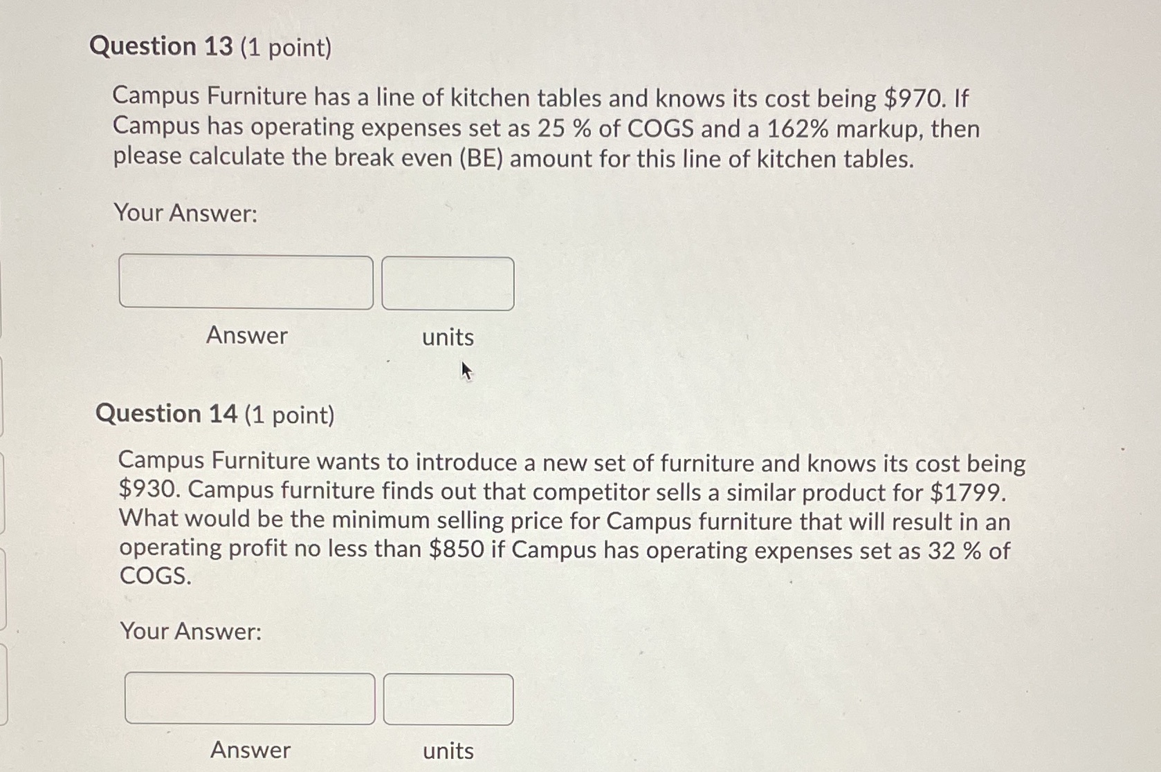 Please answer both questions Question 13 (1
