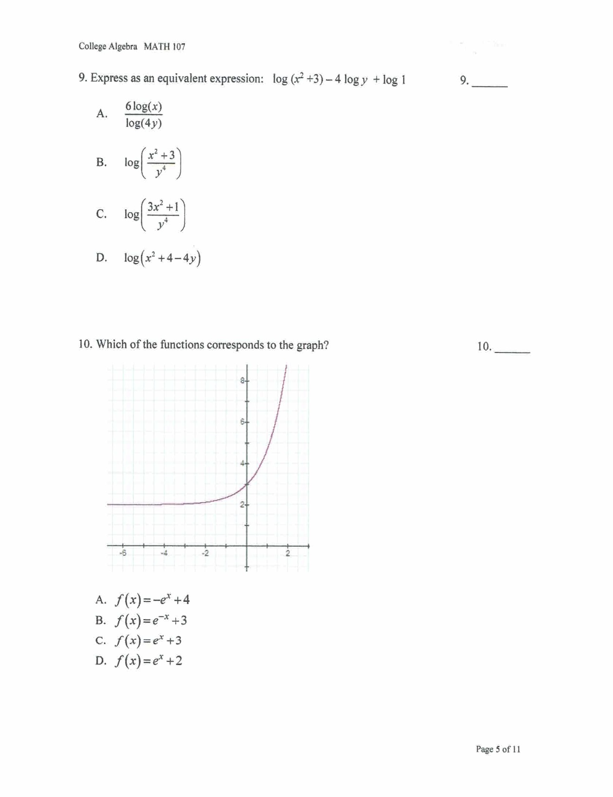 I need help with these problems College Algebra