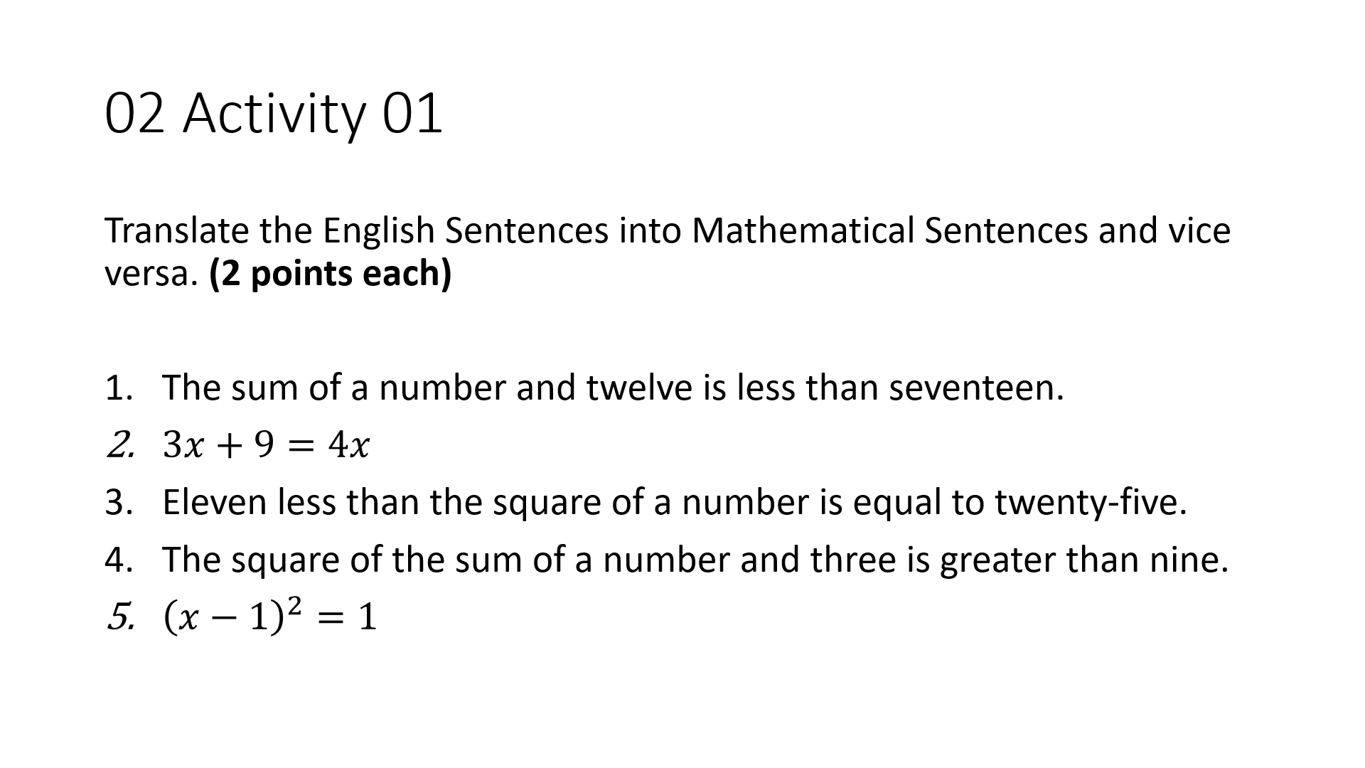 Help me with this please 02 Activity 01 Translate