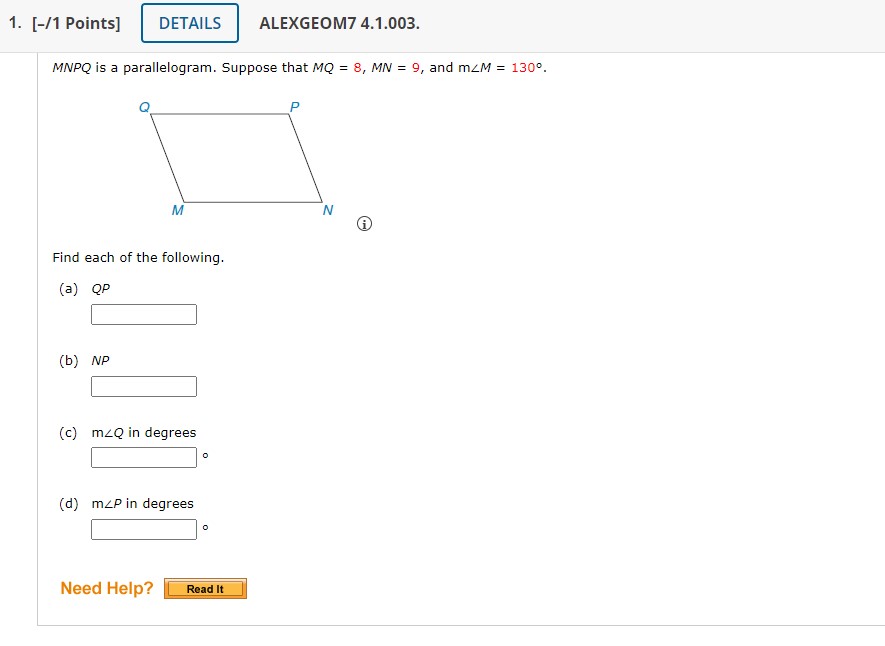1. [-/1 Points] DETAILS ALEXGEOM7 4.1.003. MNPQ