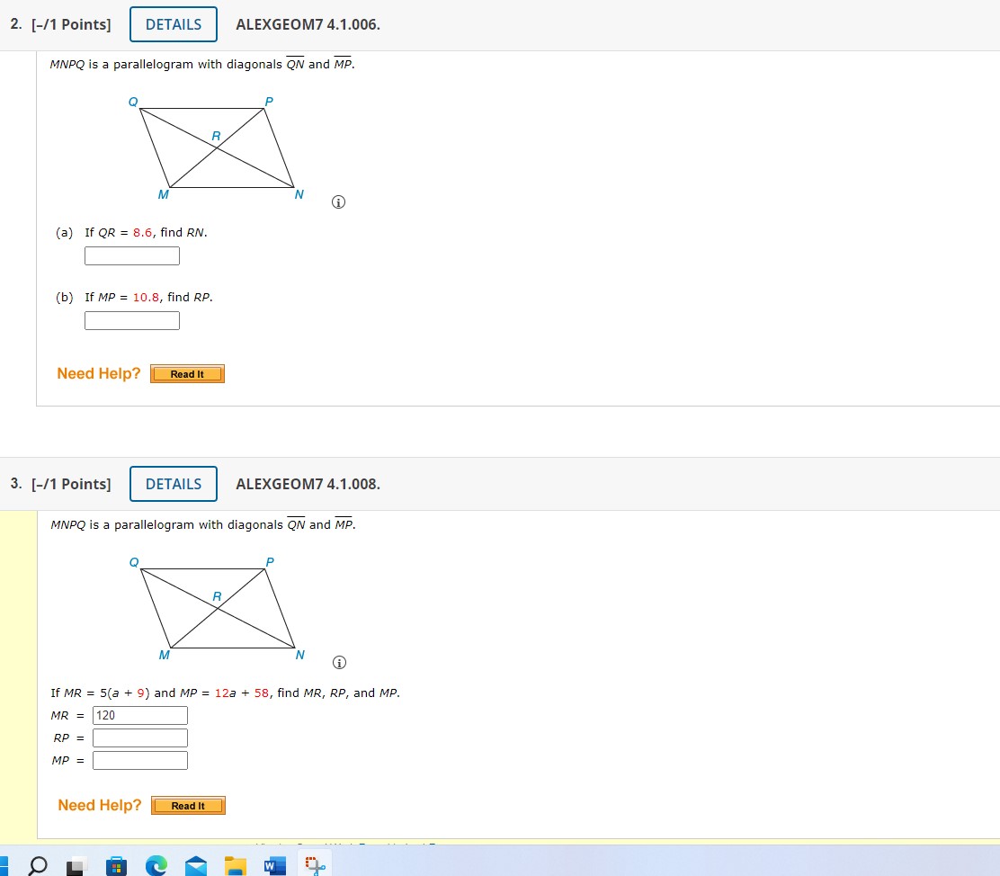 1. [-/1 Points] DETAILS ALEXGEOM7 4.1.003. MNPQ