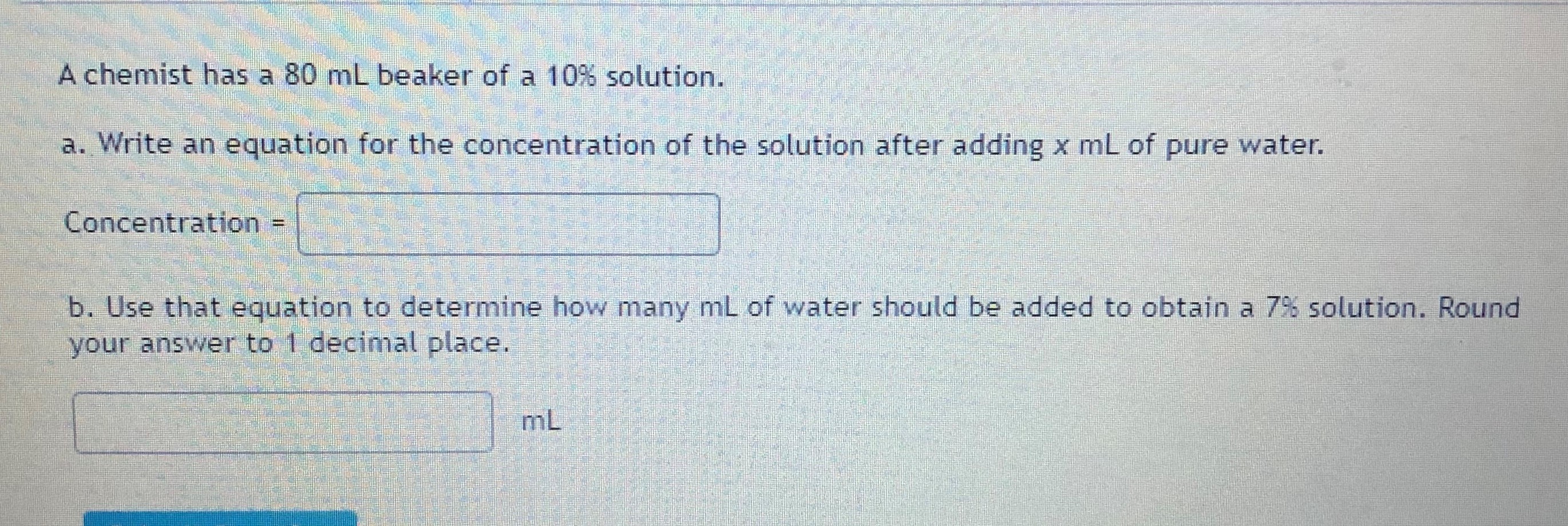 Question 13. Thank you A chemist has a 80 mL