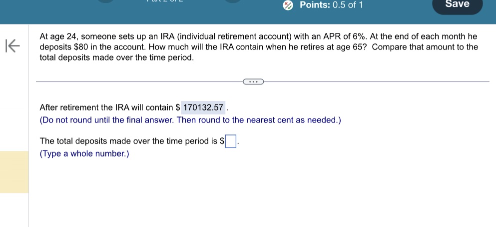 IG "1. Points: 0.5 of 1 ave At age 24, someone