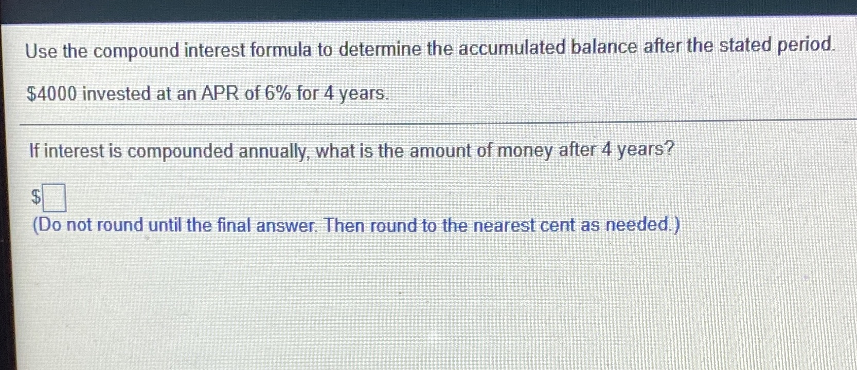 Mth 154 Use the compound interest formula to