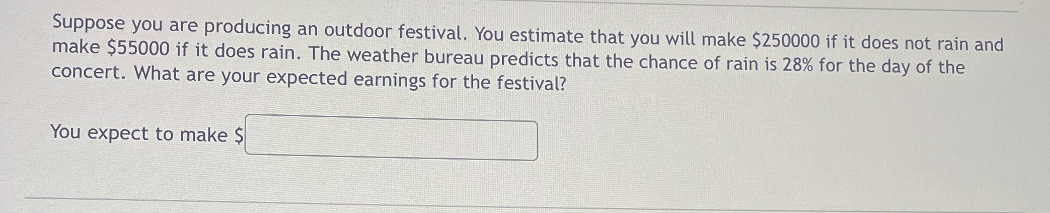 How can I solve this Suppose you are producing an
