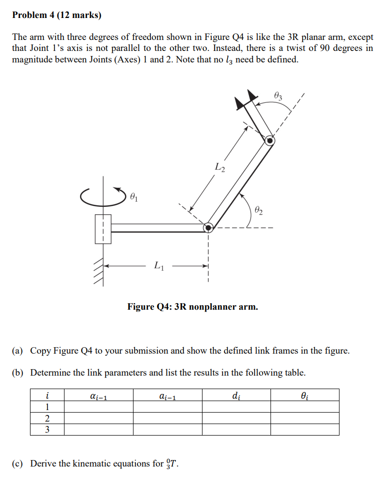 SOLVE QUESTION 4 shown below Problem 4(12 marks)