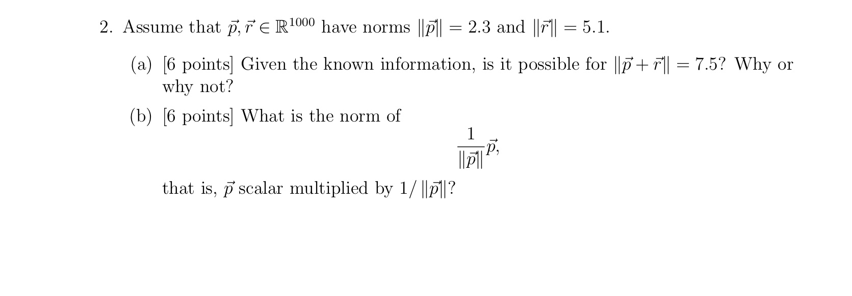 2. Assume that 13,776 R1000 have norms H13\" 2