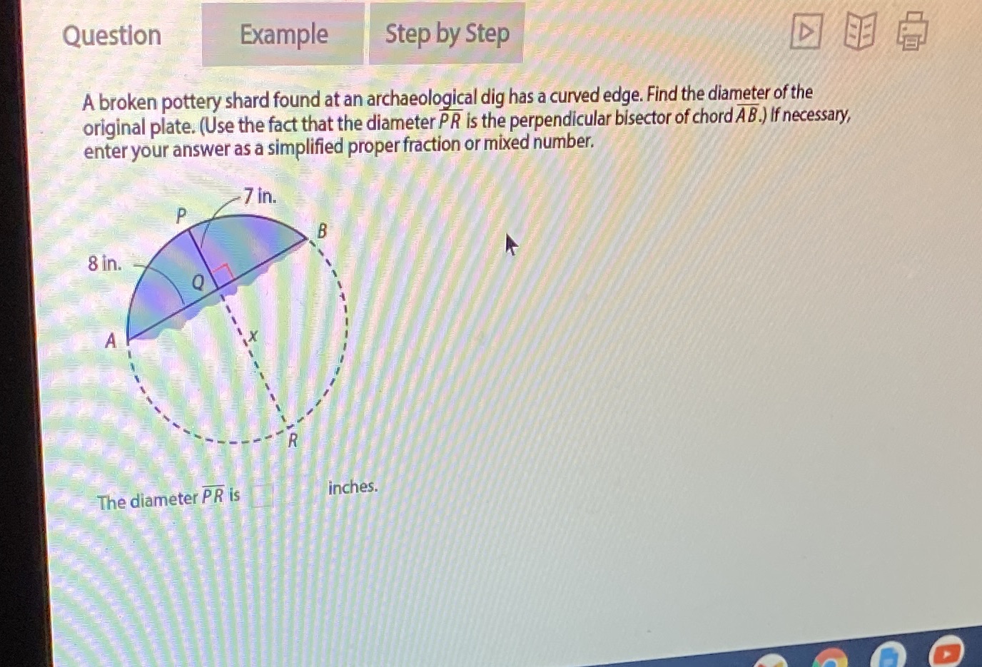 Please solve Question Example Step by Step D A
