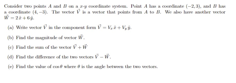 Consider two points A and B on ELI-y coordinate