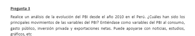 Pregunta 3 Realice un analisis de la evolucion