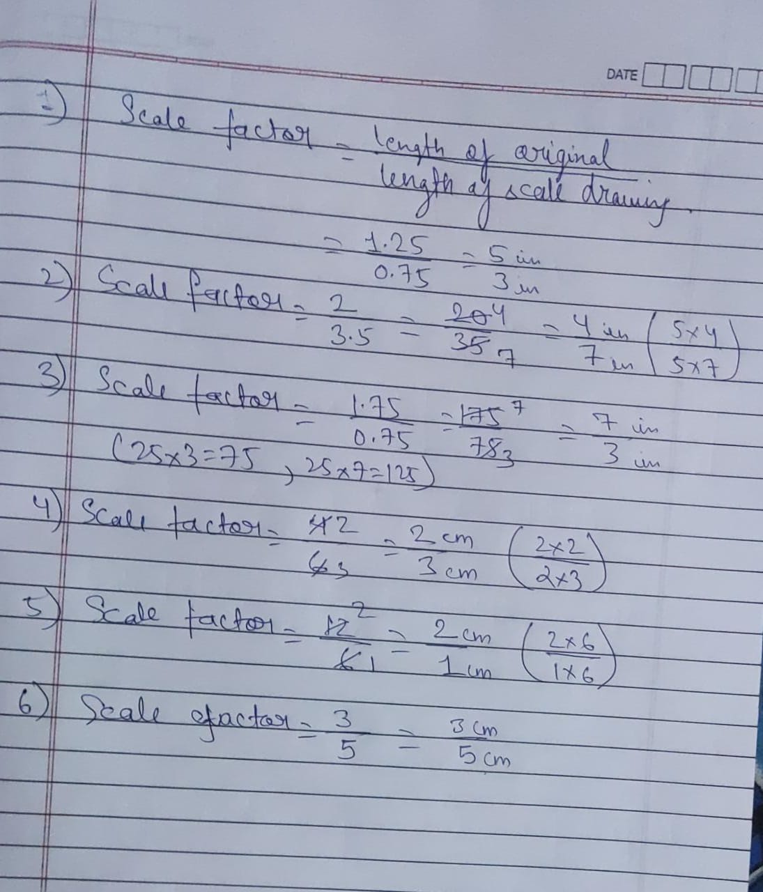 Scale Drawings Name (Determining the scale factor