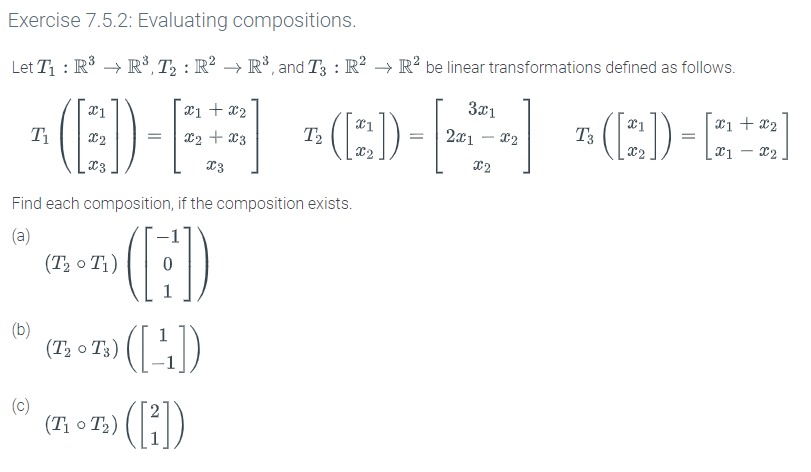 Please help me find the answers Exercise 7.5.2: