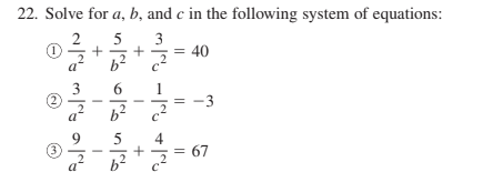 21. The three planes with equations 3x + y + 7z +