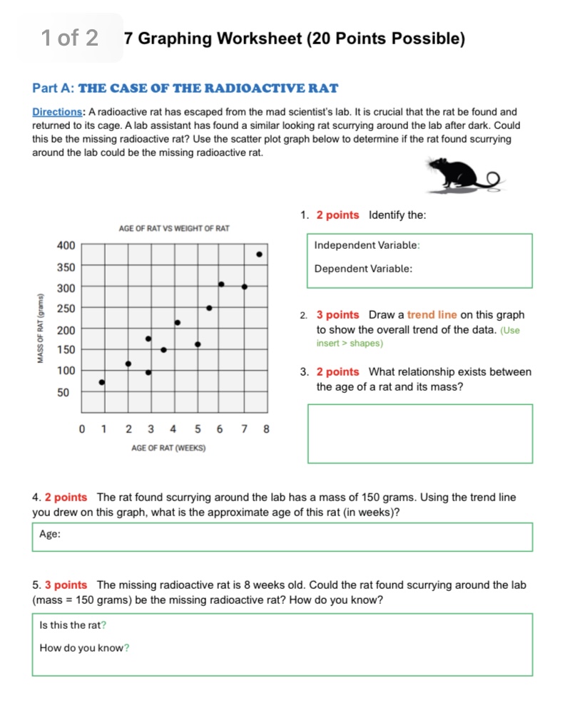 10f 2 7 Graphing Worksheet (20 Points Possible)