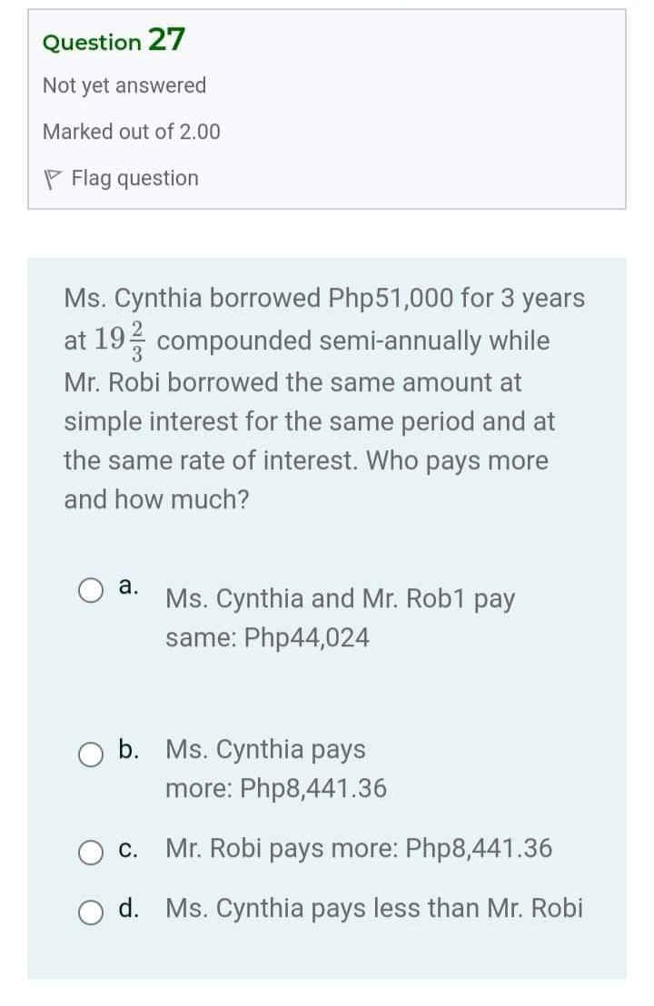 Please help me get unstuck ASAP Question 26 Not