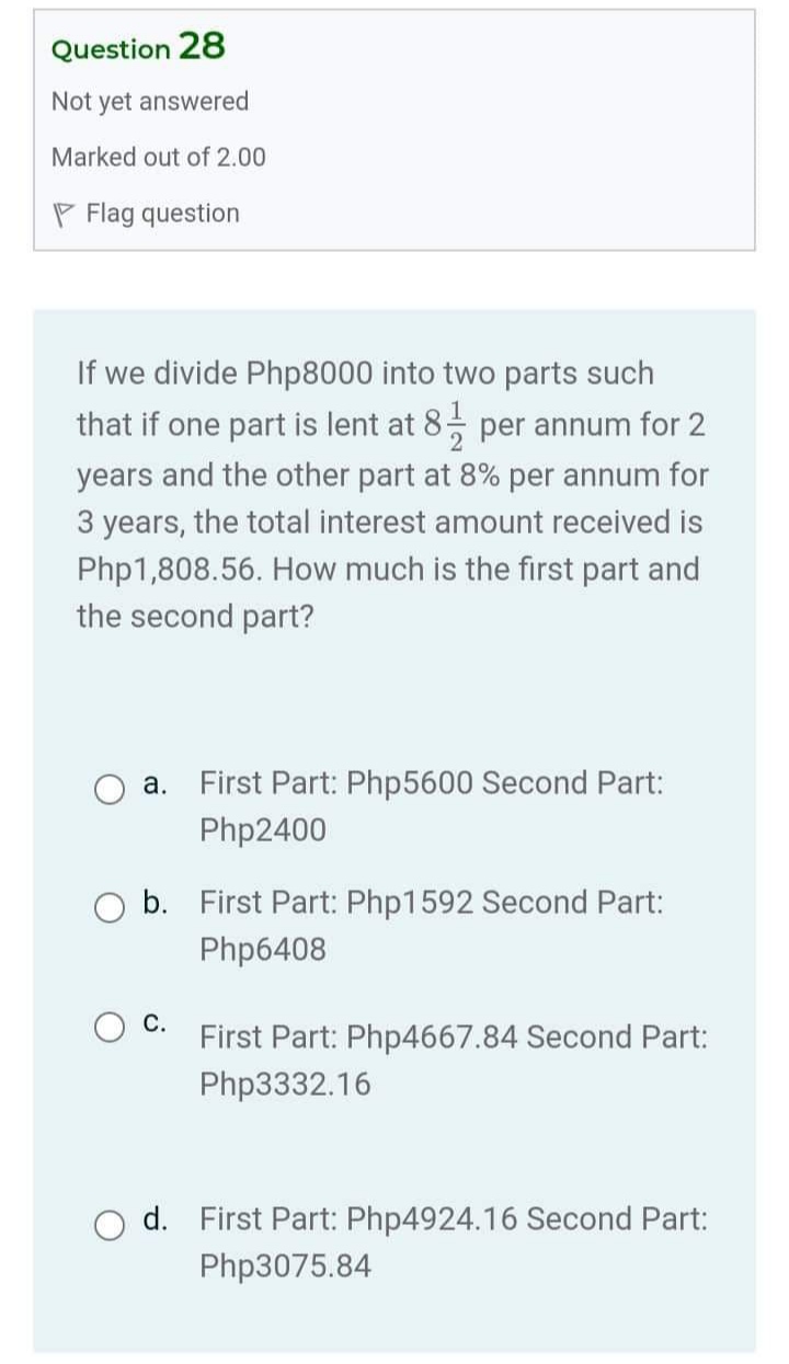 Please help me get unstuck ASAP Question 26 Not
