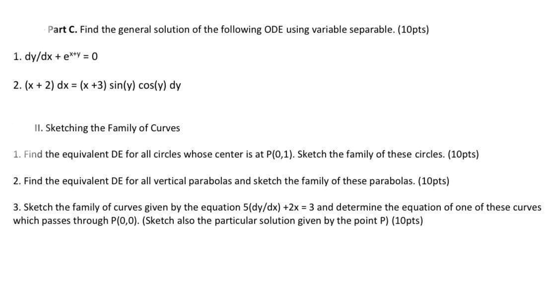 Part A. Determine whether the given first