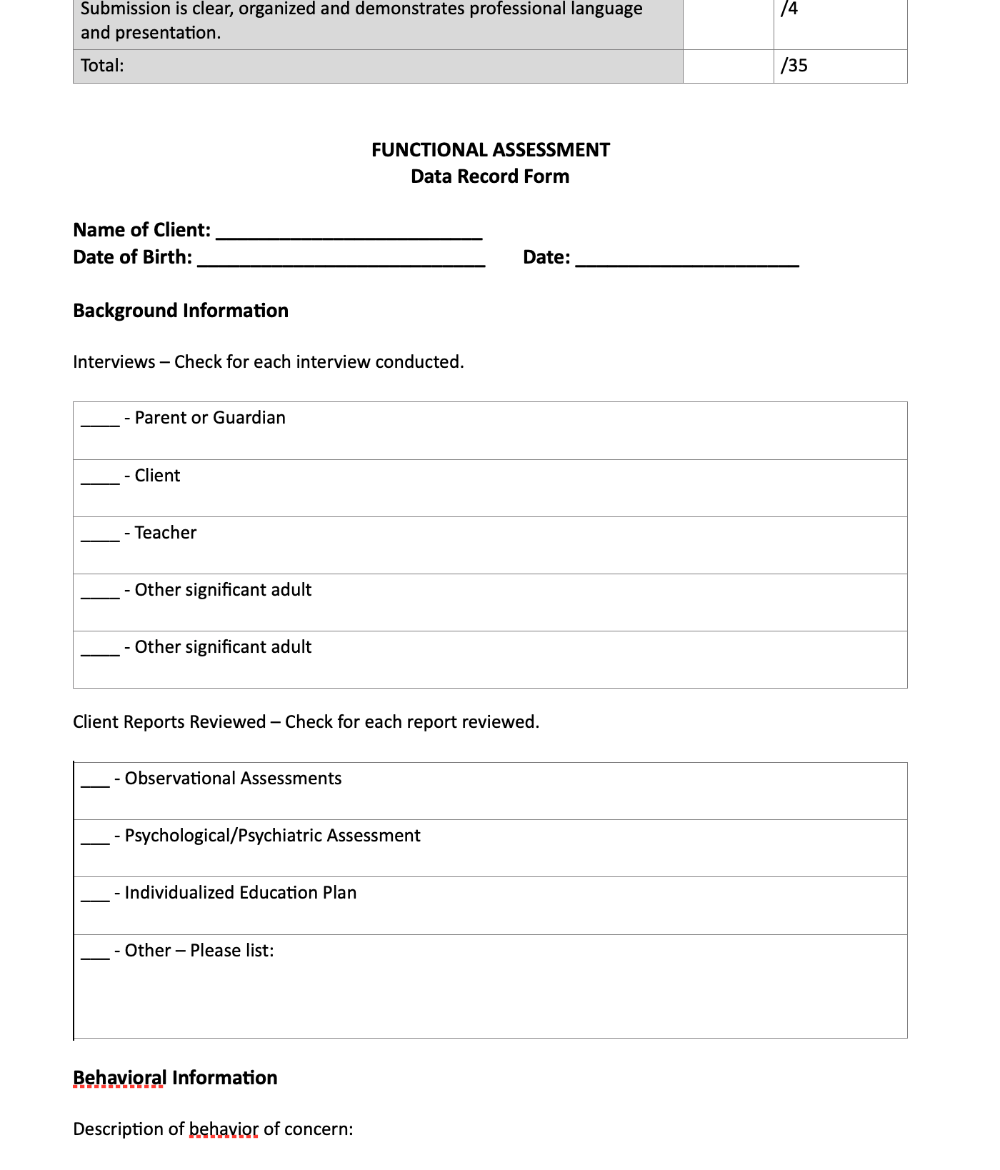 PSYC 1083 Principles of Behaviour and