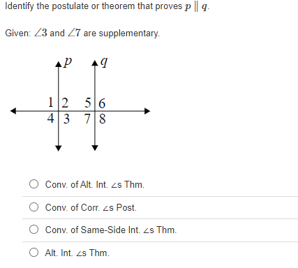 Number 1. Identify the correct two-column proof