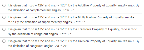 Number 1. Identify the correct two-column proof