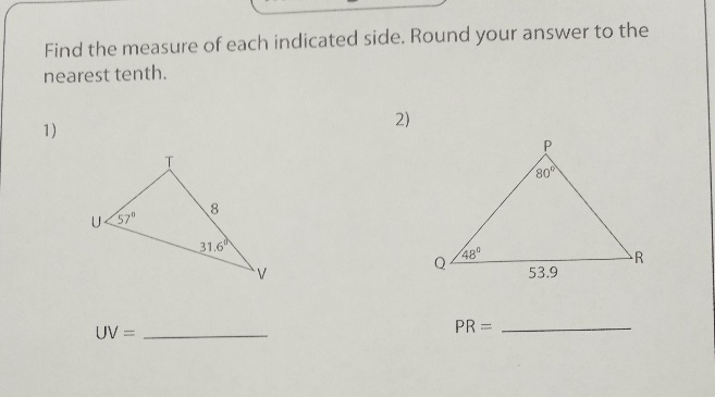 Show our work Find the measure of each indicated