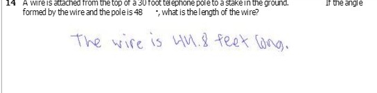 14 A wire is attached from the top of a 30 foot