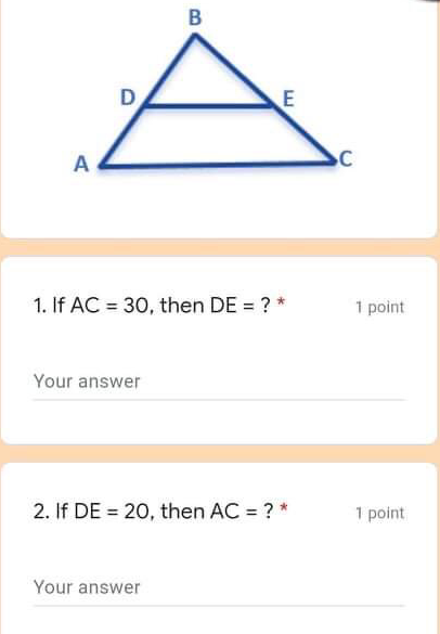 topic: Midline Theorem & Isosceles Trapezoid D C