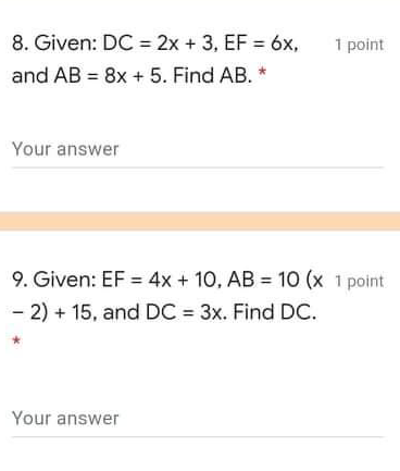 topic: Midline Theorem & Isosceles Trapezoid D C