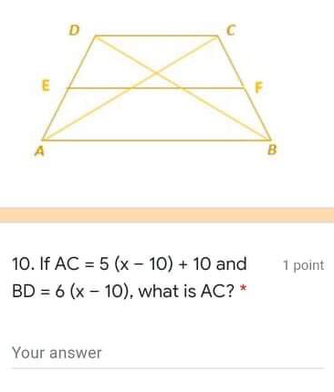 topic: Midline Theorem & Isosceles Trapezoid D C