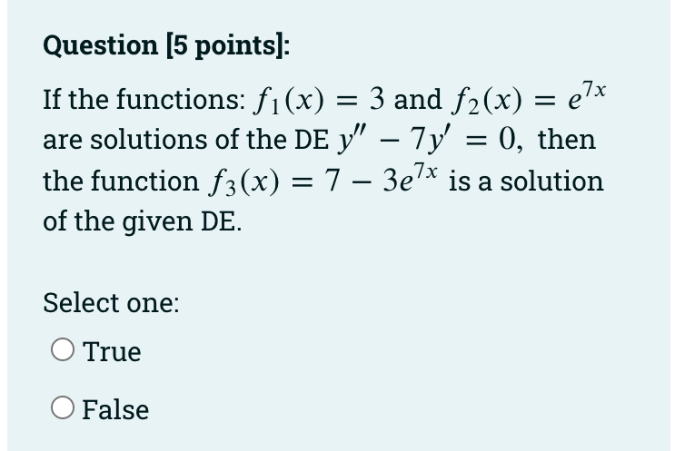 Multiple choice and true false questions need to