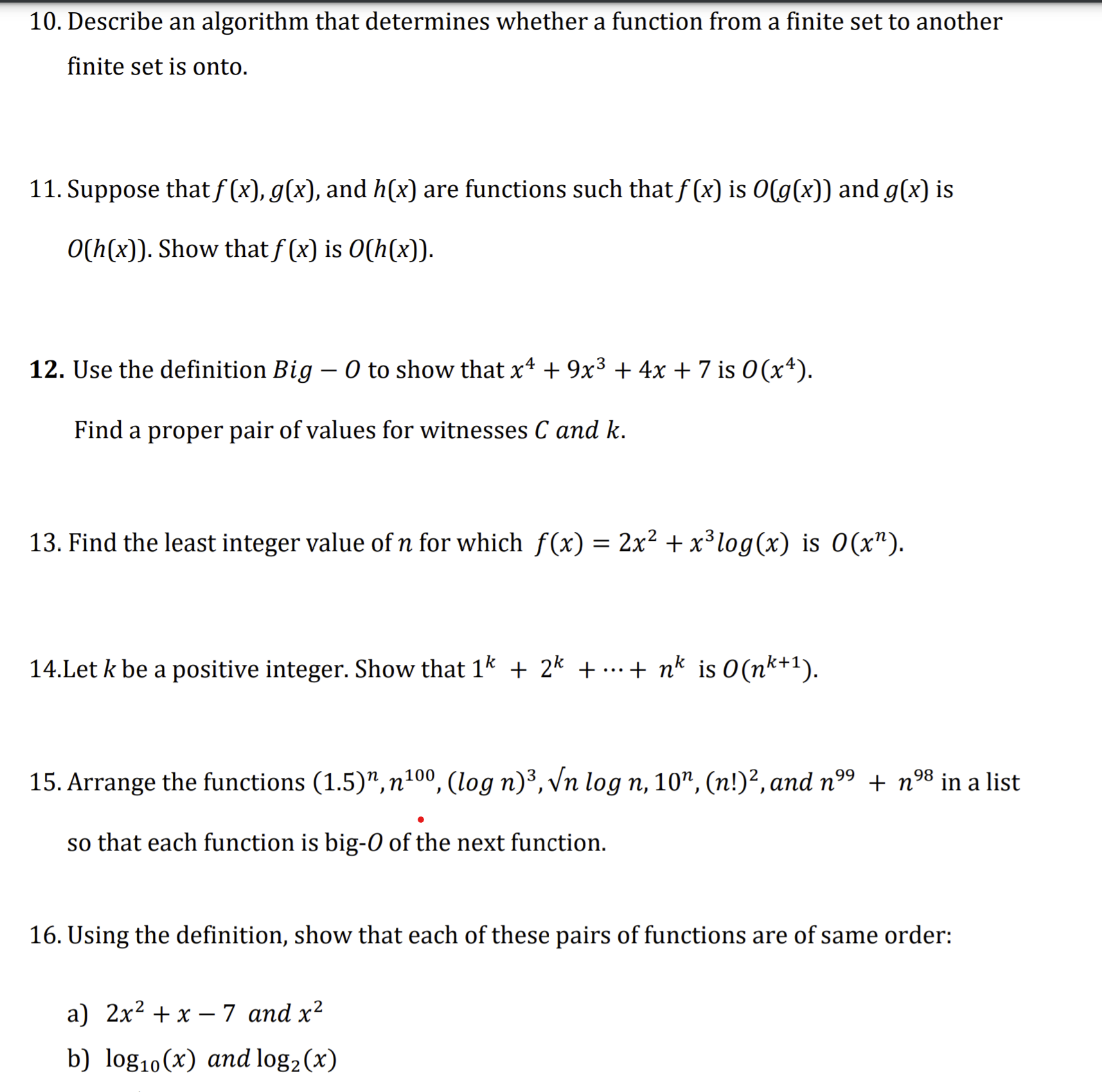 help me solve this problems please 10. Describe