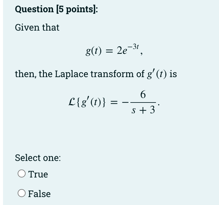 Multiple choice and true false questions need to