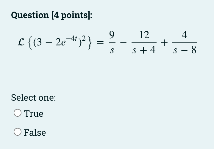 Multiple choice and true false questions need to