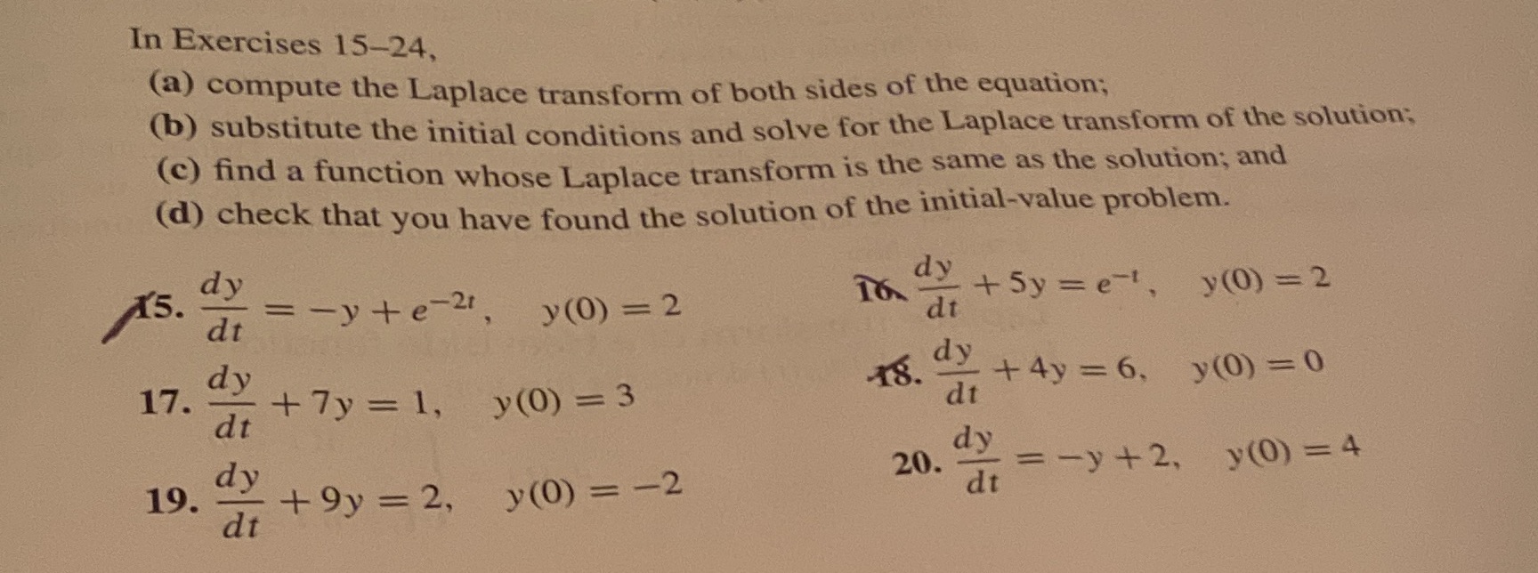 In Exercises 15-24, (a) compute the Laplace