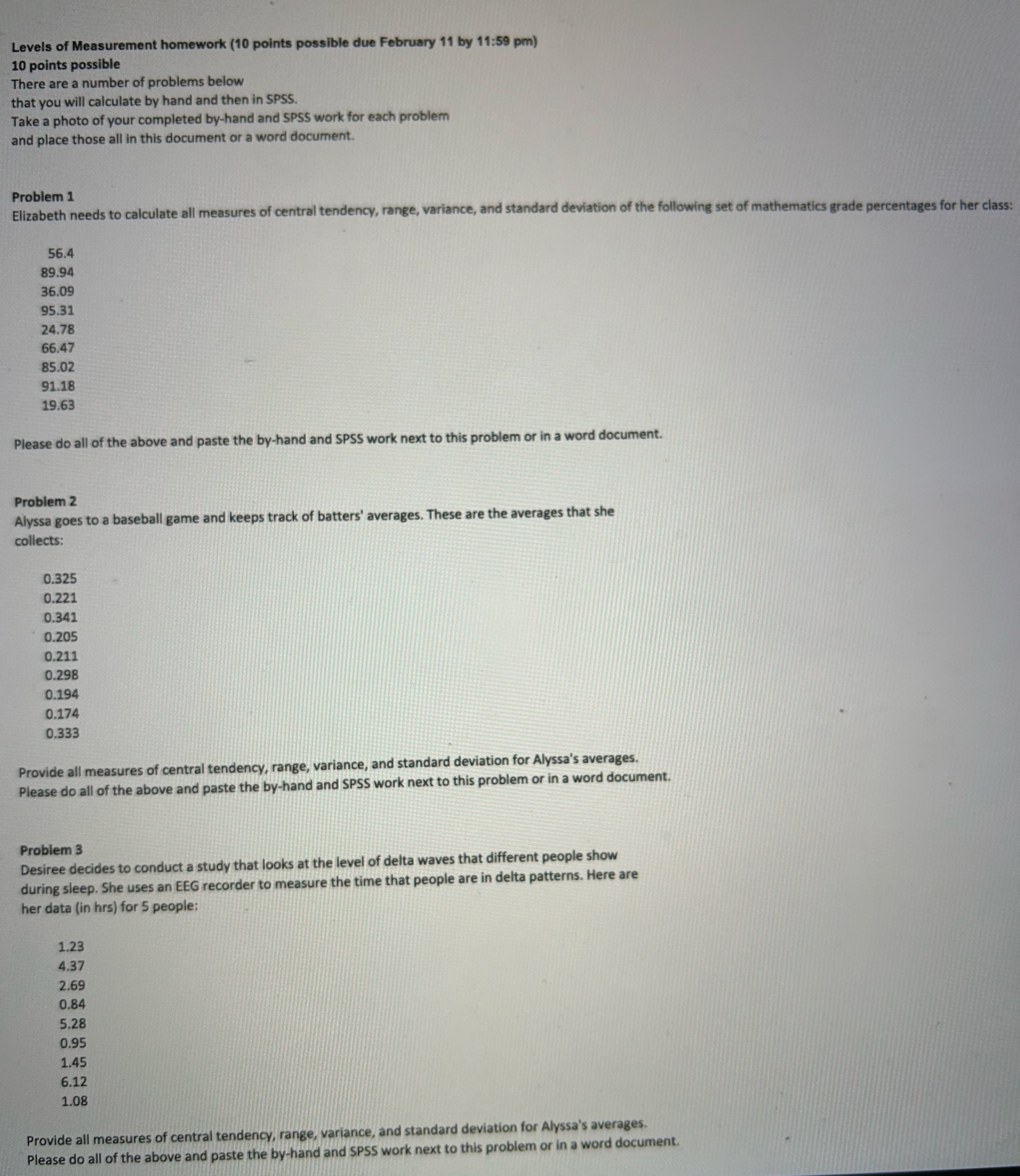 Please calculate the following problems and