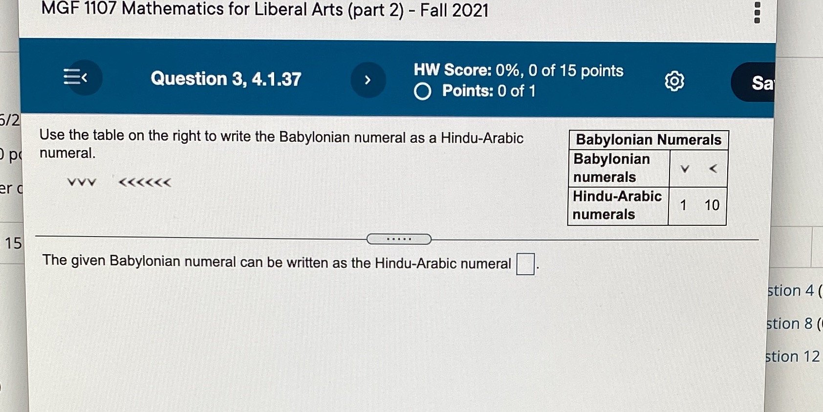MGF 1107 Mathematics for Liberal Arts (part 2) -