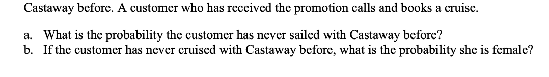 please answer 12 12. (10 points) Castaway Cruise